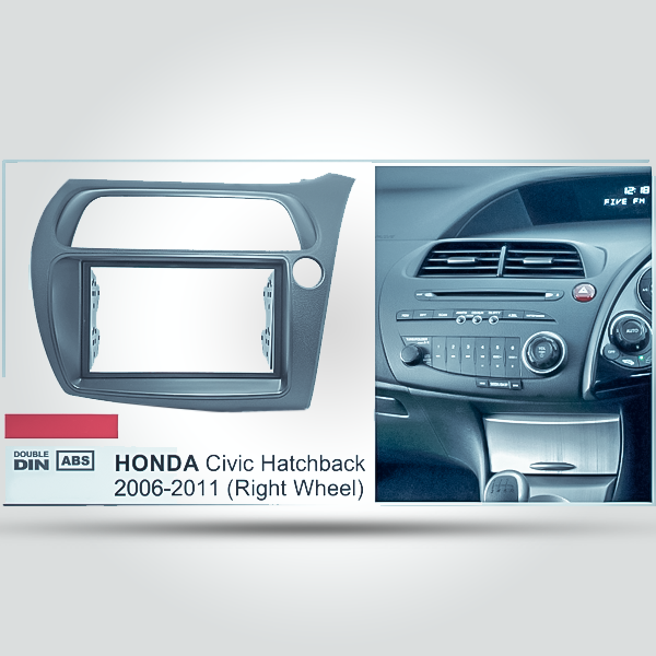 Honda Civic Hatchback 2 din / Double din fascia trim plate - Size 183*102