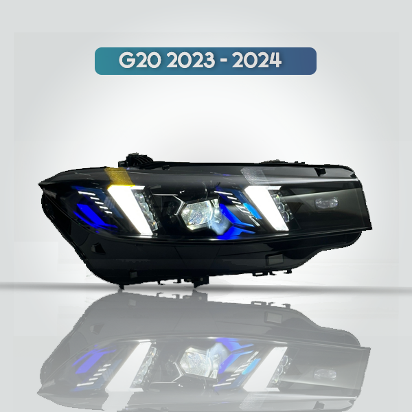 BMW G20 G28 LASER HEADLIGHTS UPGRADE (2023–2024) – LED LASER STYLE WITH WHITE/YELLOW DRL