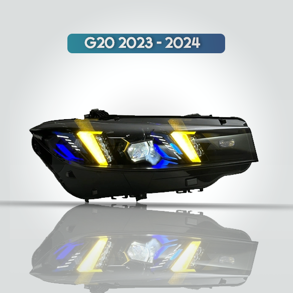 BMW G20 G28 LASER HEADLIGHTS UPGRADE (2023–2024) – LED LASER STYLE WITH WHITE/YELLOW DRL