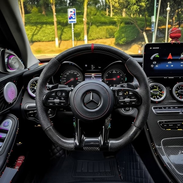 Mercedes-Benz AMG Performance Steering Wheel Red S...