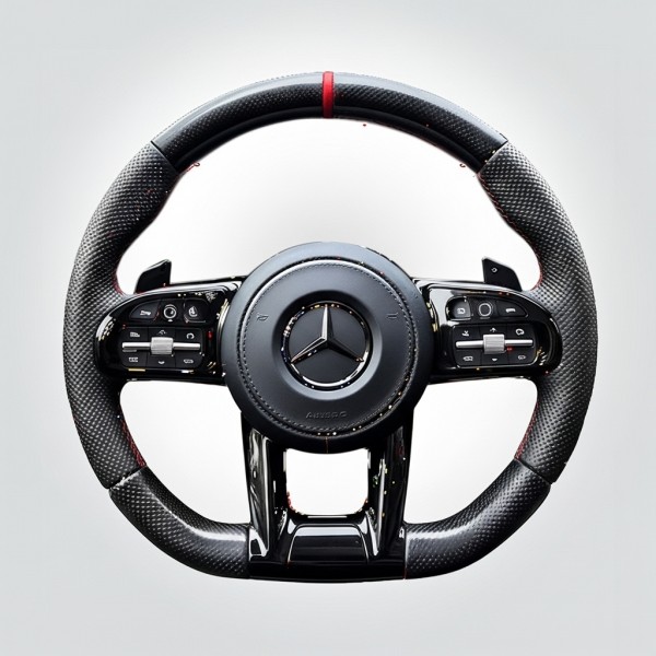Mercedes-Benz AMG Performance Steering Wheel Red Stitching 2014-2025 | C-Class E-Class GLC V-Class A-Class