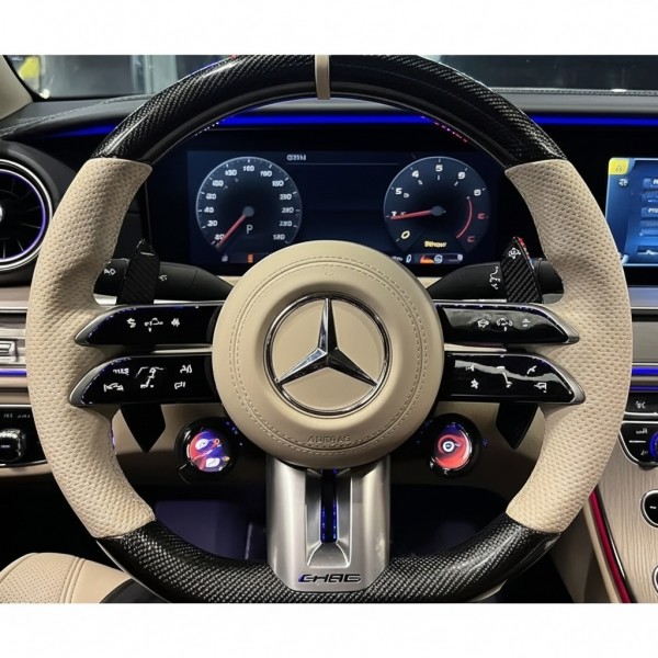 Mercedes-Benz AMG Performance Steering Wheel Beige...