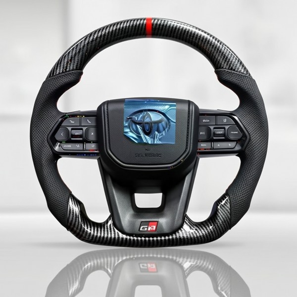 Toyota Hilux 2016–2025 GR Sport Carbon Fiber Steering Wheel | Multifunction Steering Wheel Controls