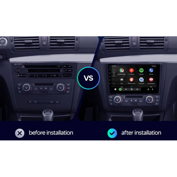 BMW 1 Series E88 2005-2012 9 INCH ANDROID APPLE CARPLAY CAR STEREO NAVIGATION IN-DASH HEAD UNIT - PREMIUM SERIES