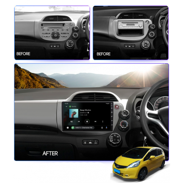 Honda Jazz 2008 - 2013 9 Inch Android Navigation Radio Car Audio Sound System 