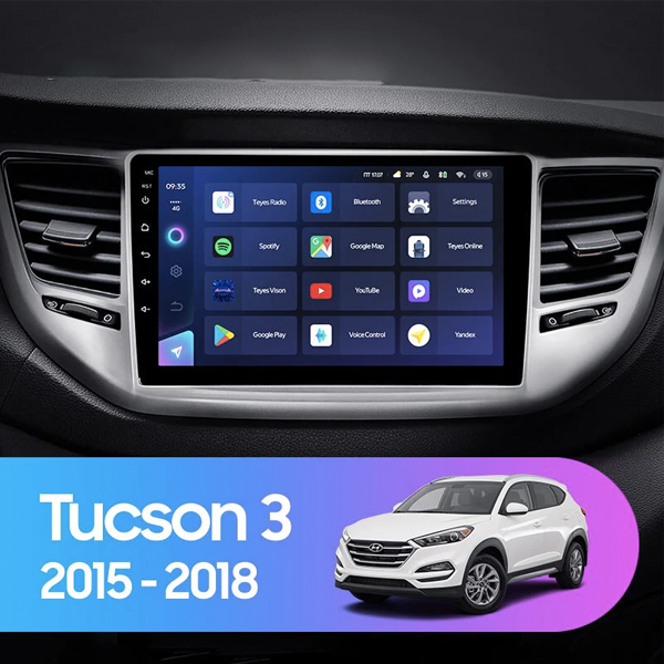 Hyundai Tucson 3 2015 - 2018 9 Inch Android Multim...