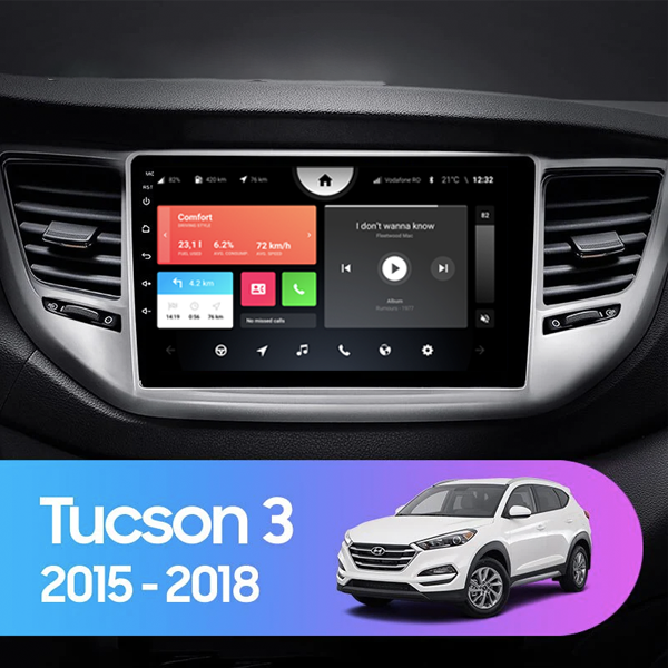 Hyundai Tucson 3 2015 - 2019 9 Inch Multimedia Carplay Navigation Radio 