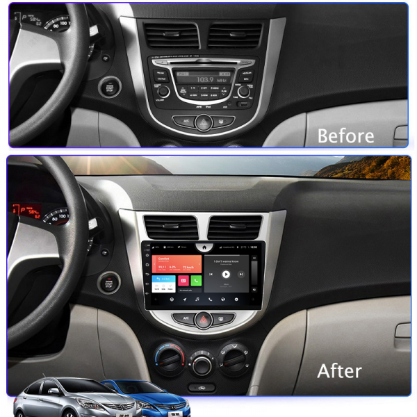 Hyundai Accent 2012 - 2017 9 Inch Android Multimed...