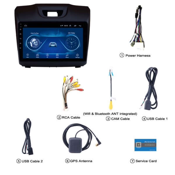 Isuzu KB DMAX 2012 - 2018 Android Satnav Radio Car Audio Sound System 