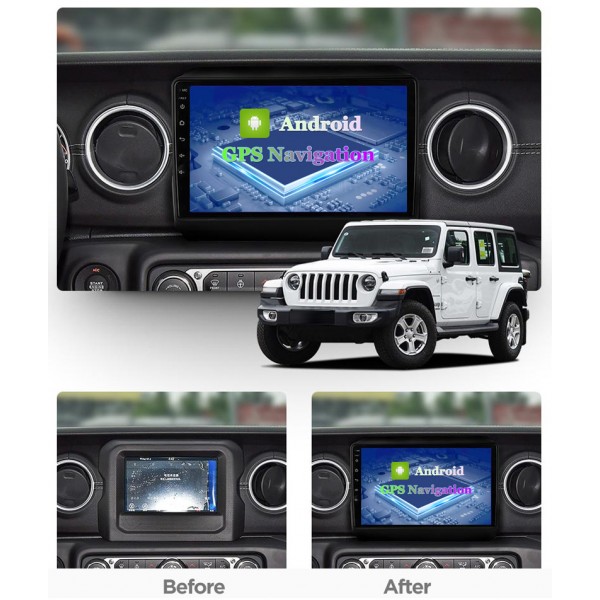 Jeep Wrangler JL 2018 - 2020 9 Inch Android Satnav Radio Car Audio Sound System