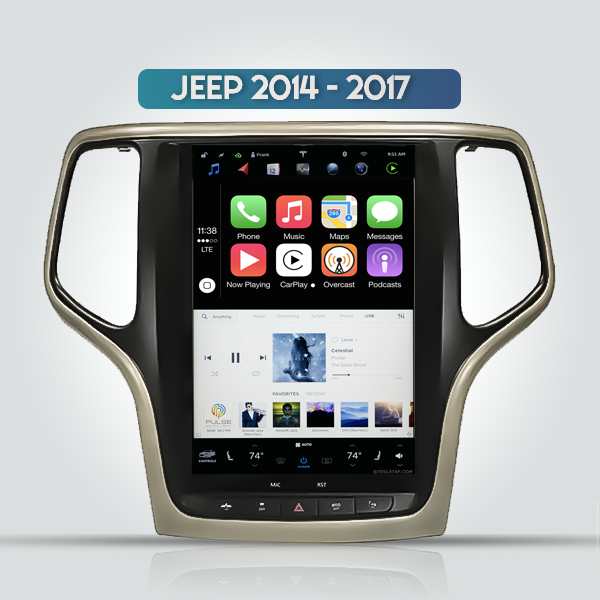 Jeep Grand Cherokee SRT8 Tesla 2014 - 2017 9.7 Inch ANDROID SATNAV RADIO CAR AUDIO SOUND SYSTEM