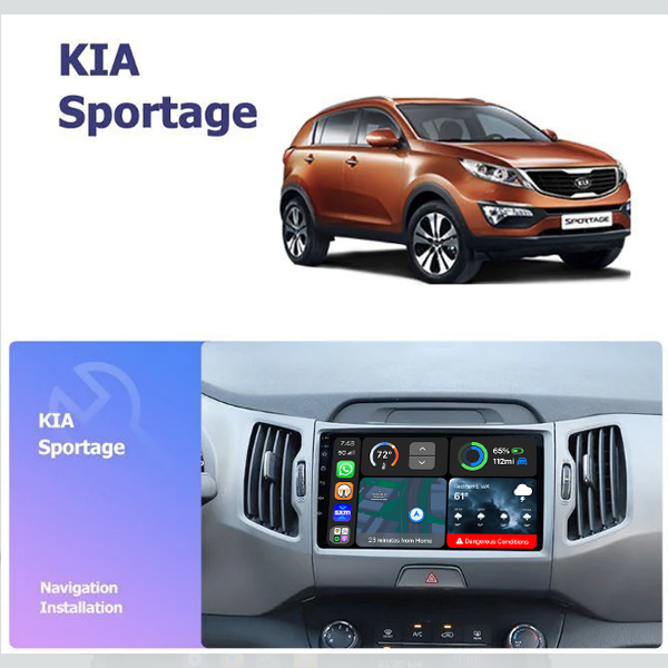 Kia Sportage 9 Inch Android 12 Premium Apple Carplay Navigation Radio 