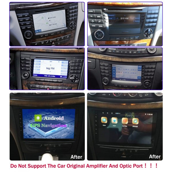 Mercedes Benz W211 E-Class/CLS W219/CLK W209/ G-Class W463 2001 - 2010 Android Satnav Radio Car Audio Sound System
