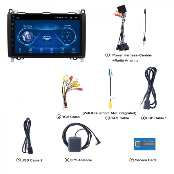 Mercedes Benz B Class W245 2004 - 2012 10.1 Inch Android Satnav Radio Car Audio Sound System 