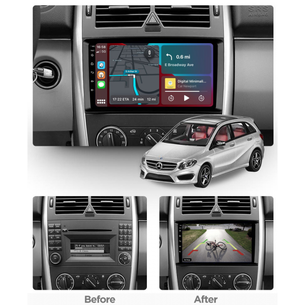 Mercedes Benz A Class/B Class Viano Vito 2006 - 2021 9 Inch Android Navigation Touch Screen Radio 