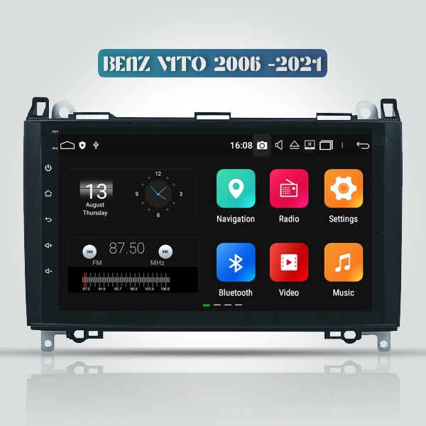 Mercedes Benz A Class/B Class Viano Vito 2006 - 2021 9 Inch Android Navigation Touch Screen Radio 
