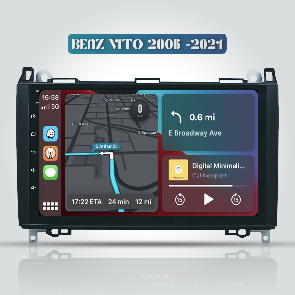 Mercedes Benz A Class/B Class Viano Vito 2006 - 2021 9 Inch Android Navigation Touch Screen Radio 