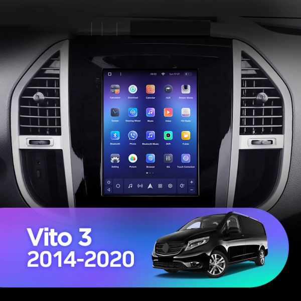 Mercedes Vito 3 2014 - 2021 9.7 Inch Android Apple...