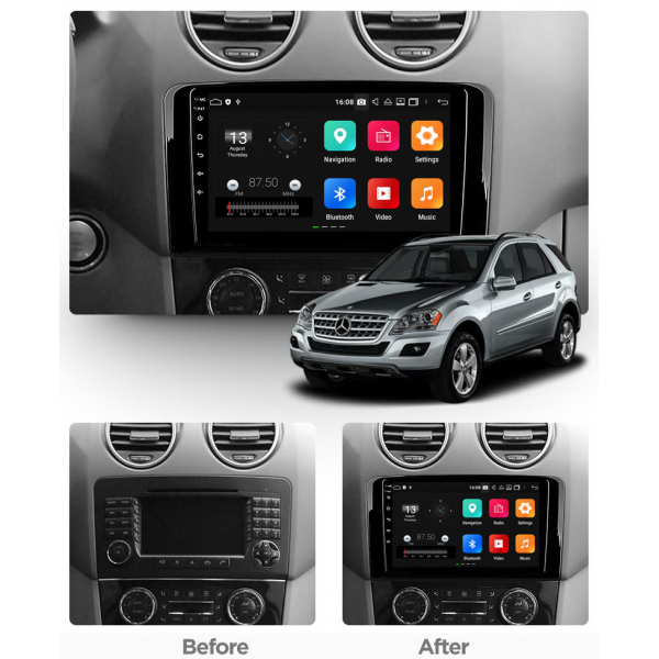 Mercedes Benz ML W164 2005 - 2012 9 Inch Android Satnav Radio Car Audio Sound System 
