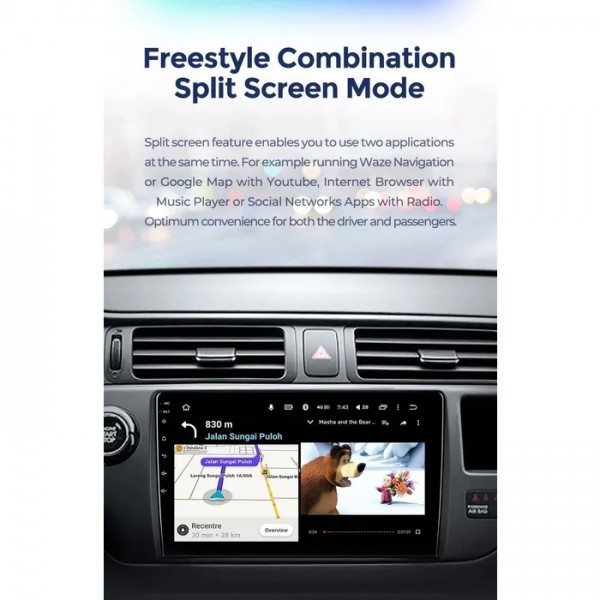 Mitsubishi Outlander 2 2005 - 2013 9 Inch Android GPS Bluetooth Car Player Navigation Radio Stereo Head Unit In Dash