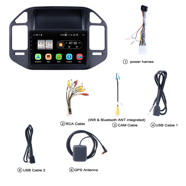 Mitsubishi Pajero V73 2004 - 2011 9 Inch Android Satnav Radio Car Audio Sound System