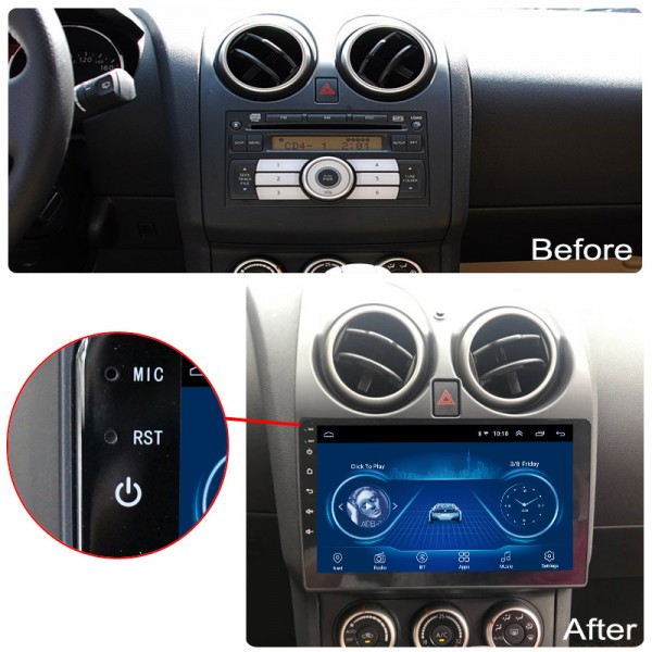 Nissan Qashqai 2006 - 2013 9 Inch Android Satnav Radio Car Audio Sound System