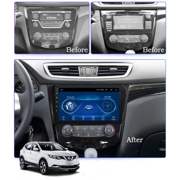 Nissan Xtrail Qashqai 2013 - 2016 10 Inch Android Satnav Radio Car Audio Sound System