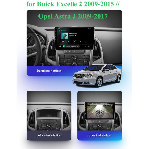 Opel Astra J 2009 - 2017 9 Inch Android Multimedia Bluetooth Radio 