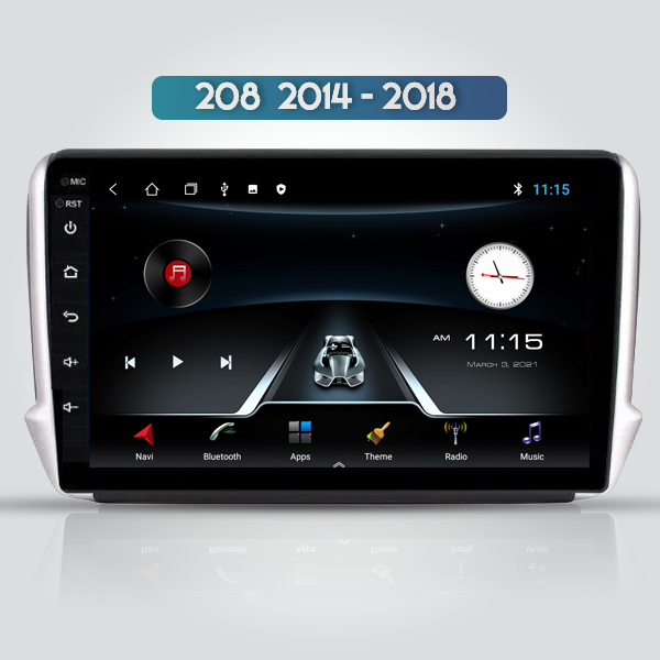 Peugeot 208 2014 - 2018 9 Inch Android Multimedia Navigation Radio 