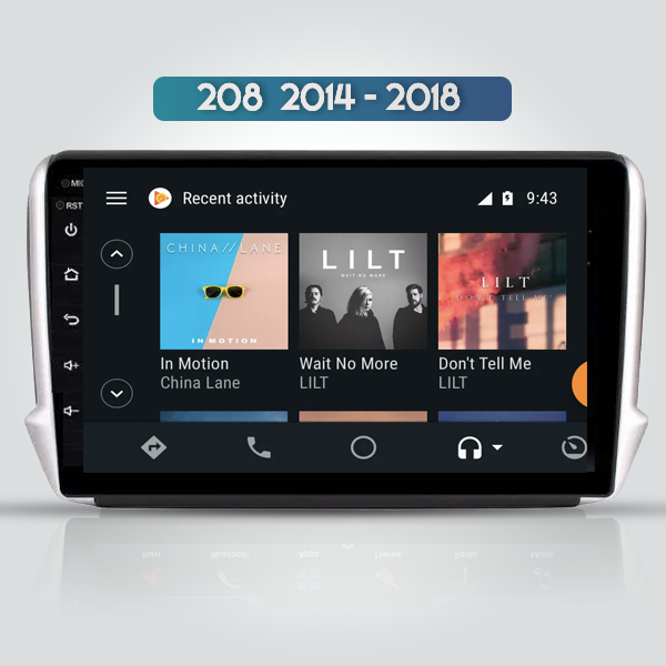 Peugeot 208 2014 - 2018 9 Inch Android Multimedia Navigation Radio 