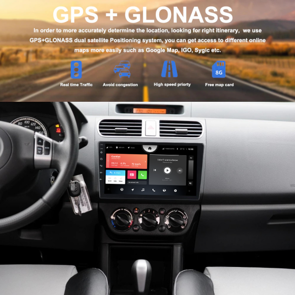 Suzuki Swift 2010 - 2015 Android Satnav Radio Touch Screen Navigation 