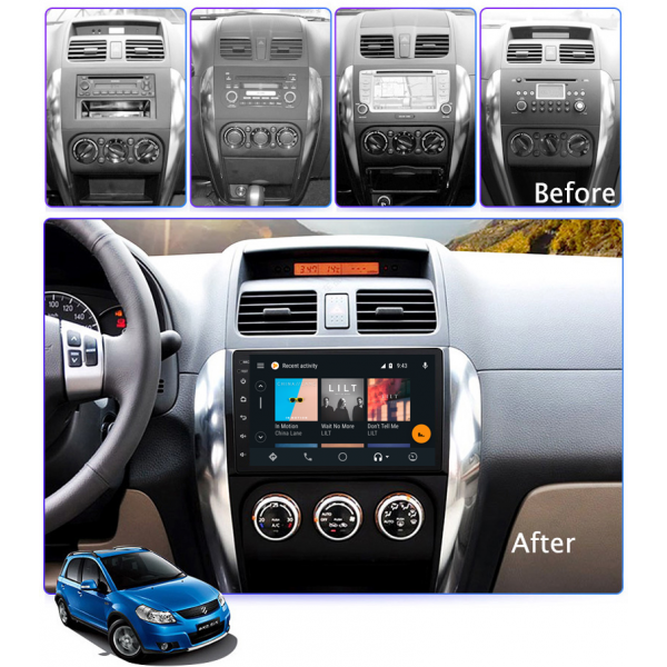 Suzuki SX4 2005 - 2014 9 Inch Android Satnav Radio Car Audio Sound System 