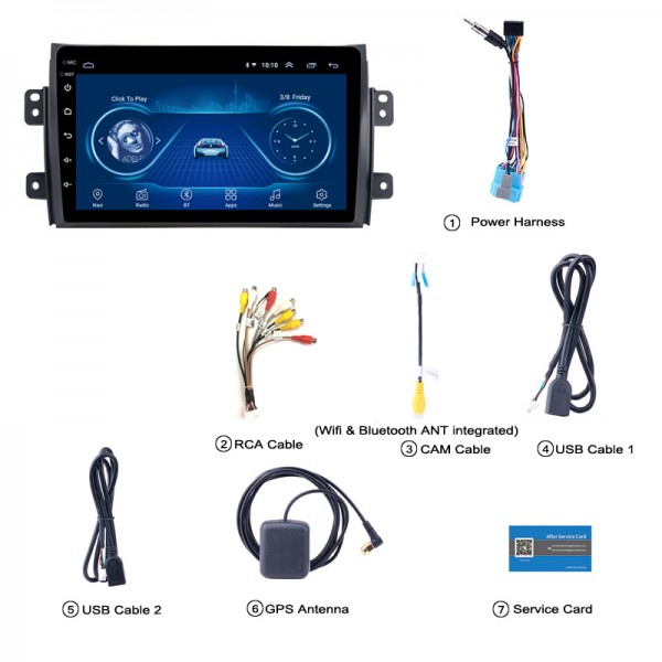 Suzuki SX4 2005 - 2014 9 Inch Android Satnav Radio Car Audio Sound System 