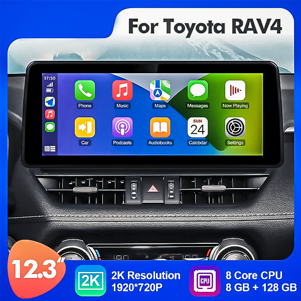 TOYOTA RAV 4 2019 - 2023 12.3 INCH ANDROID APPLE CARPLAY CAR RADIO - ULTRA PREMIUM SERIES 