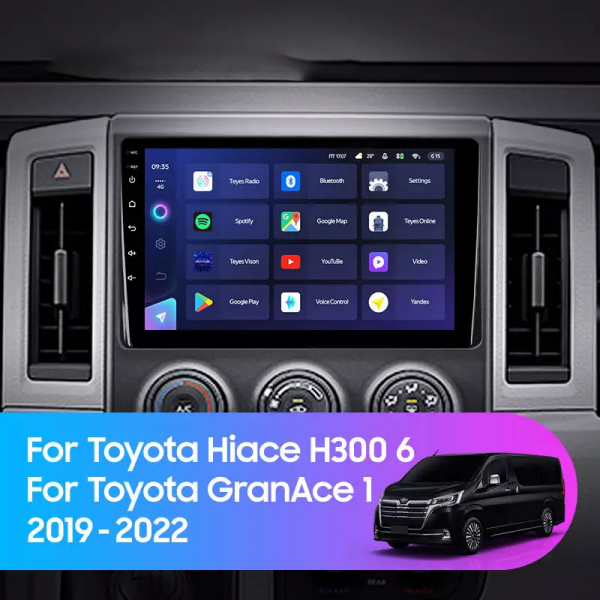 Toyota Hiace Quantum 2019 - 2022 9 Inch Android Ap...