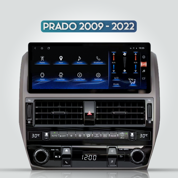 TOYOTA PRADO OLD TO NEW 120/150 SERIES 2009 - 2022 12.3 INCH ANDROID APPLE CARPLAY RADIO - ULTRA PREMIUM SERIES