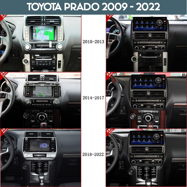 TOYOTA PRADO OLD TO NEW 120/150 SERIES 2009 - 2022 12.3 INCH ANDROID APPLE CARPLAY RADIO - ULTRA PREMIUM SERIES