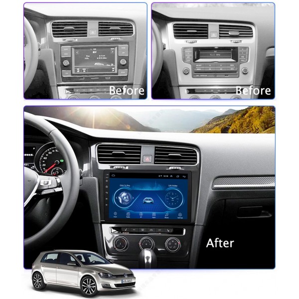 Volkswagen Golf 7 RHD 2014 - 2018 10.1 Inch Android Satnav Radio Car Audio Sound System